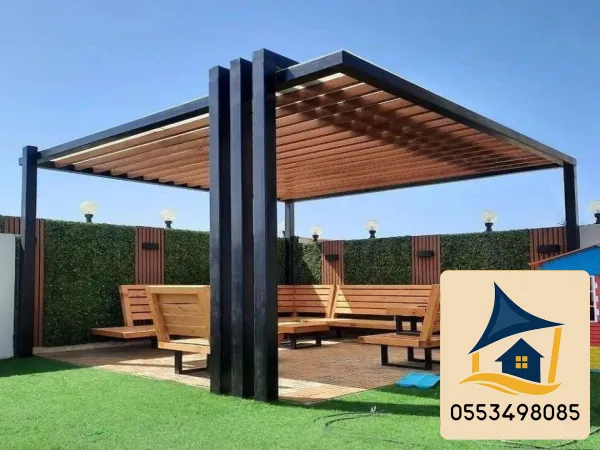 تصميم برجولات خشبية عصرية بجودة عالية